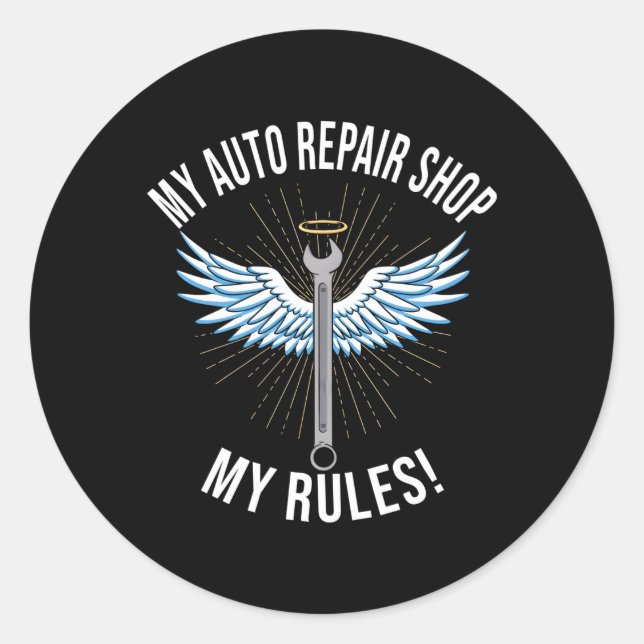 Car Mechanic For Classic Round Sticker (Front)