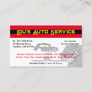 Car Mechanic Garage  Professional Business Card