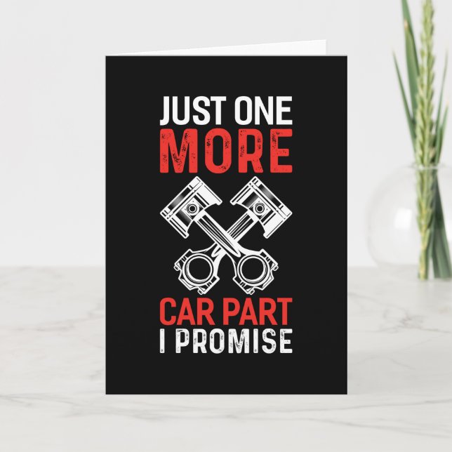 Car Mechanic Repair Garage Tuning Funny Gift Idea Card (Front)