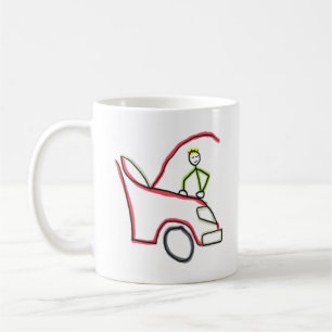 Car Mechanic Stickman Coffee Mug