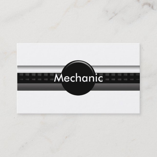 Car Mechanic Theme Business Card (Front)