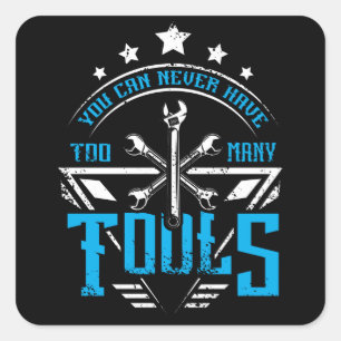 Car Mechanic Tool Square Sticker