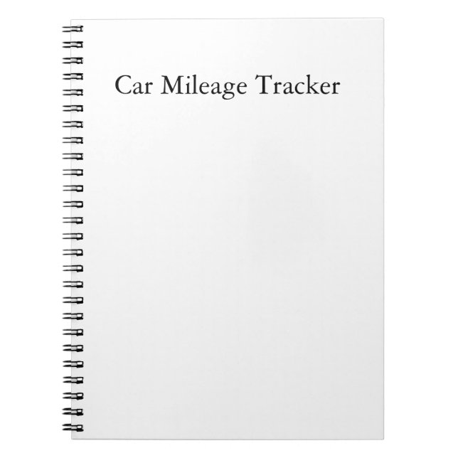 Car Mileage Tracker Notebook (Front)