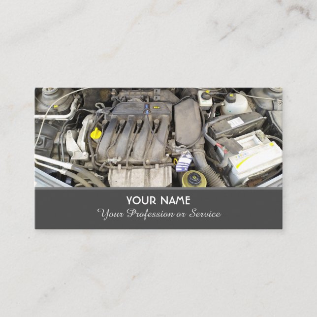 Car motor tuning experts and racing professionals  business card (Front)