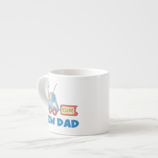Car New Dad It's a Boy Gifts Espresso Cup (Front Left)