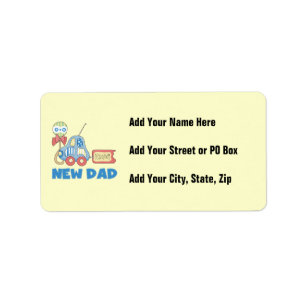 Car New Dad It's a Boy Gifts Label