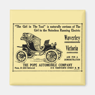 Car Newspaper Advertisement Magnet