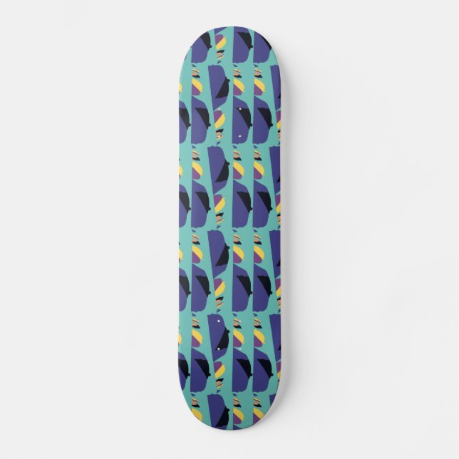 Car Night Shades Pixelat by Masanser Skateboard (Front)