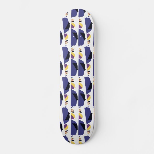 Car Night Shades Pixelat by Masanser Skateboard (Front)