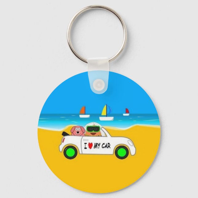 Car of Pou Keychain (Front)