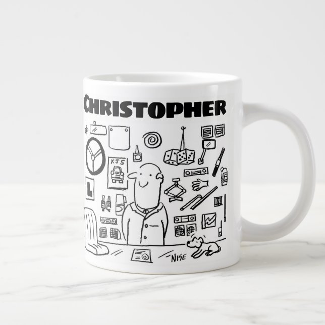 Car Parts and Car Accessories Seller Large Coffee Mug (Right)