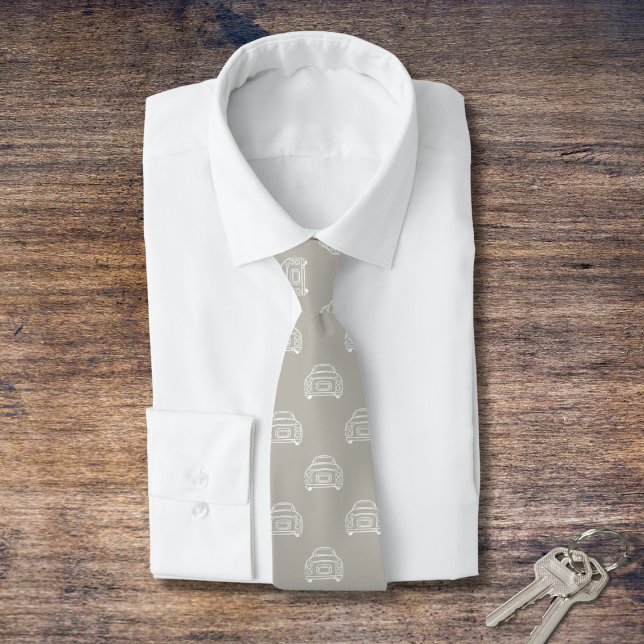 Car Pattern Topaz Mist Figaro Figarations Neck Tie (A fun figgy pattern tie for the Topaz Mist figaro owner)