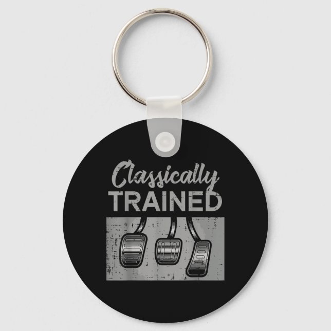 Car Pedals Classically Trained Manual Transmission Keychain (Front)