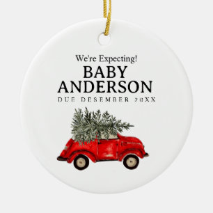 Car Pine Tree We're Expecting Parents Ornament