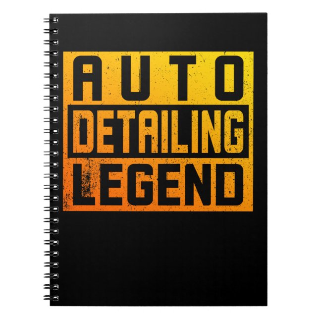 Car Polisher and Auto Detailing Legend Notebook (Front)