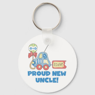 Car Proud New Uncle It's a Boy Keychain