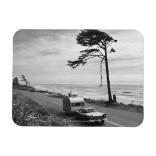 Car Pulling Trailer Magnet