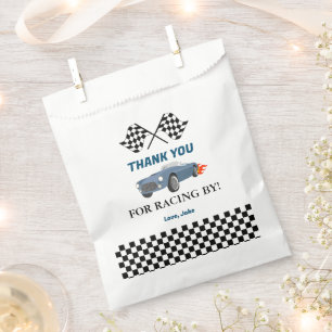 Car race Blue Baby shower Favour Bag