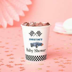 Car race boy Baby shower party Paper Cups
