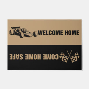 Car Race Doormat , Kid's Room Doormat