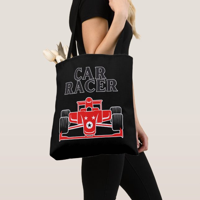 Car Racer Tote Bag (Close Up)