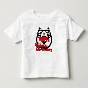 Car Racing 4th Birthday Tshirts and Gifts