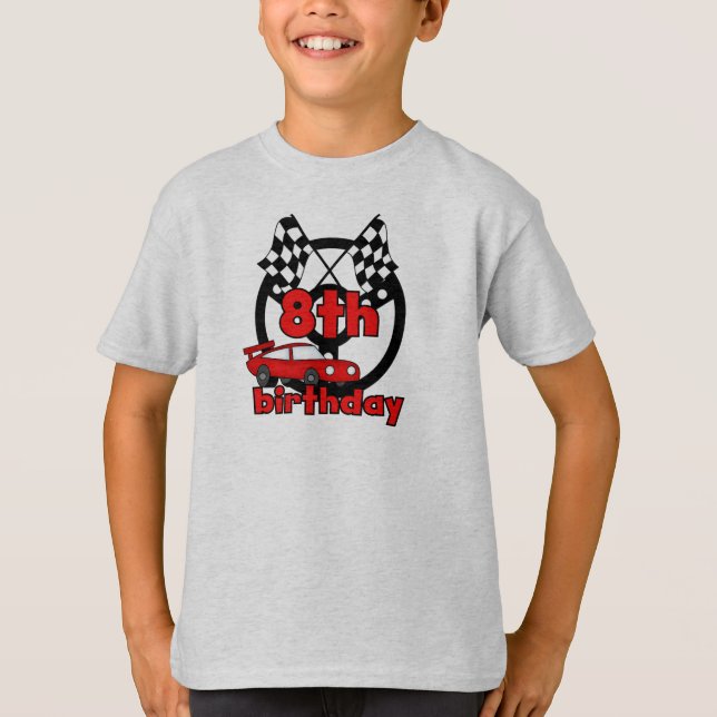 Car Racing 8th Birthday T-Shirt (Front)