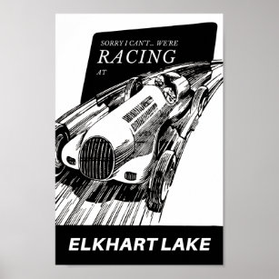 Car racing at Elkhart Lake Wisconsin Road America Poster