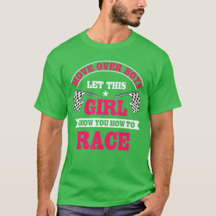 Car Racing Checkered Flag Automobile Female Motor T-Shirt