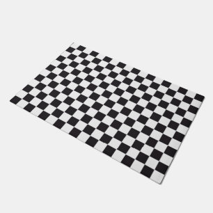 Car Racing / Chess Pattern + your backgr. & ideas Doormat