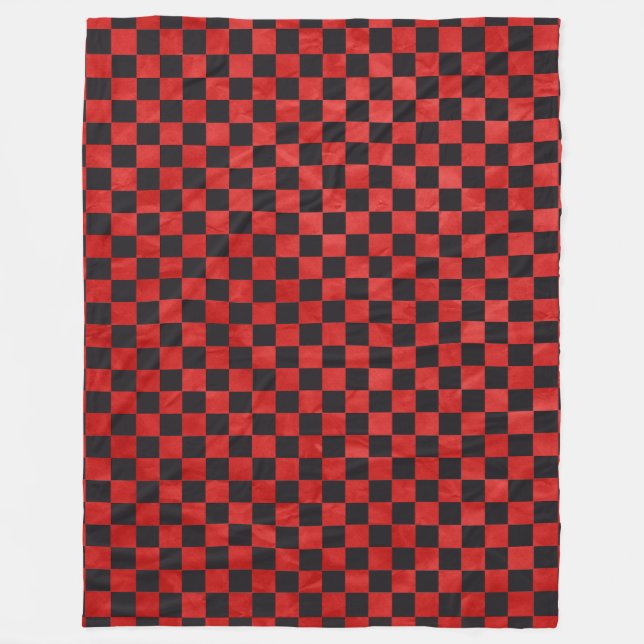 Car Racing / Chess Pattern + your backgr. & ideas Fleece Blanket (Front)