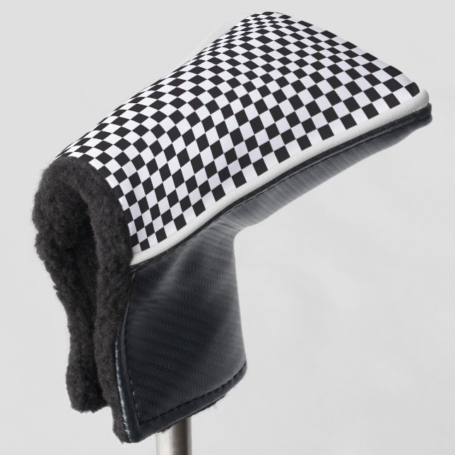 Car Racing / Chess Pattern + your backgr. & ideas Golf Head Cover (3/4 Front)