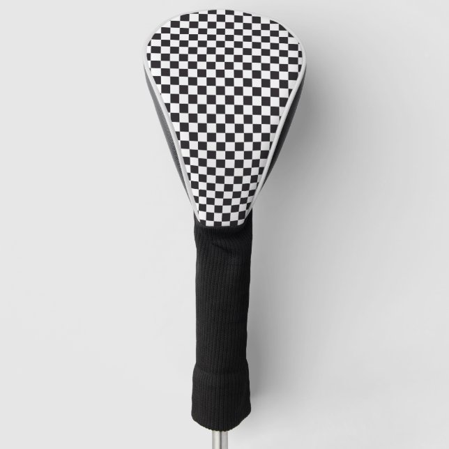 Car Racing / Chess Pattern + your backgr. & ideas Golf Head Cover (Front)