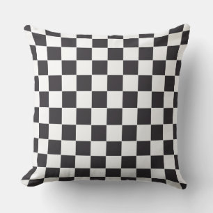 Car Racing / Chess Pattern + your backgr. & ideas Throw Pillow