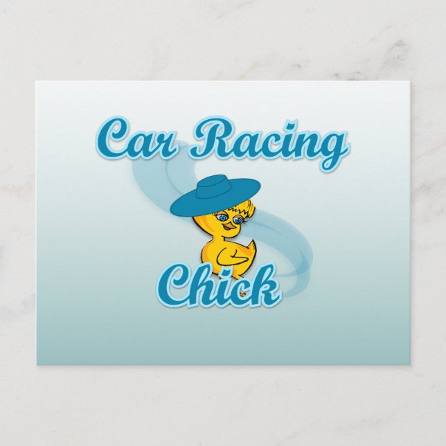 Car Racing Chick #3 Postcard (Front)