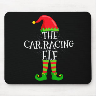 Car Racing Elf Family Matching Christmas Group  Mouse Pad