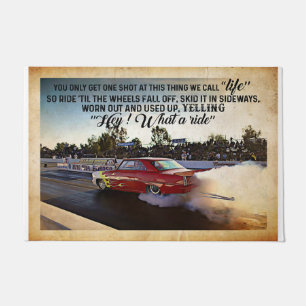 Car Racing Mat - Personalized Welcome Mat