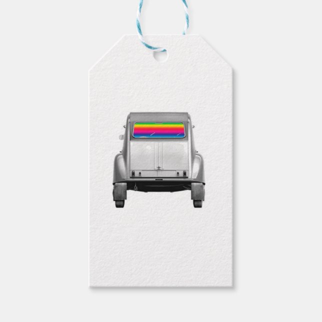 Car + rainbow gift tags (Front)