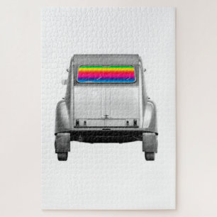 Car + rainbow jigsaw puzzle