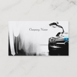 Car Related White And Black Coloured Business Card