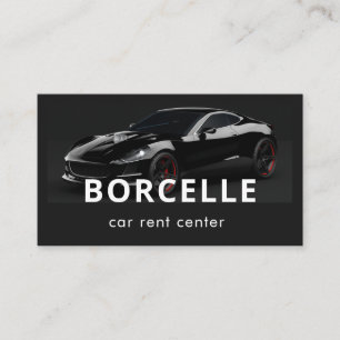 Car Rental And Driver Service Luxury Business Card