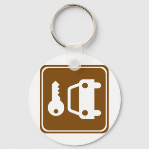 Car Rental Highway Sign Keychain