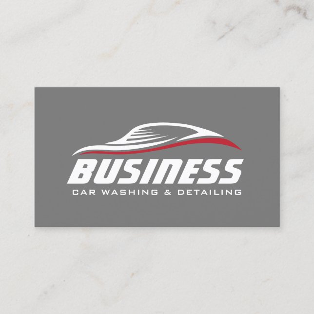 Car Repair Auto Detailing Professional Automotive Business Card (Front)