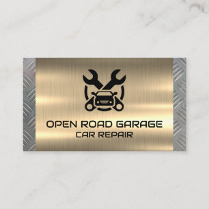 Car Repair Logo Mechanic Shop Business Card