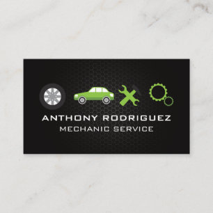 Car Repair Logos   Carbon Fiber Background Business Card