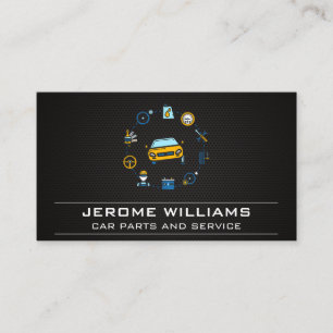 Car Repair Services and Parts Icon Business Card