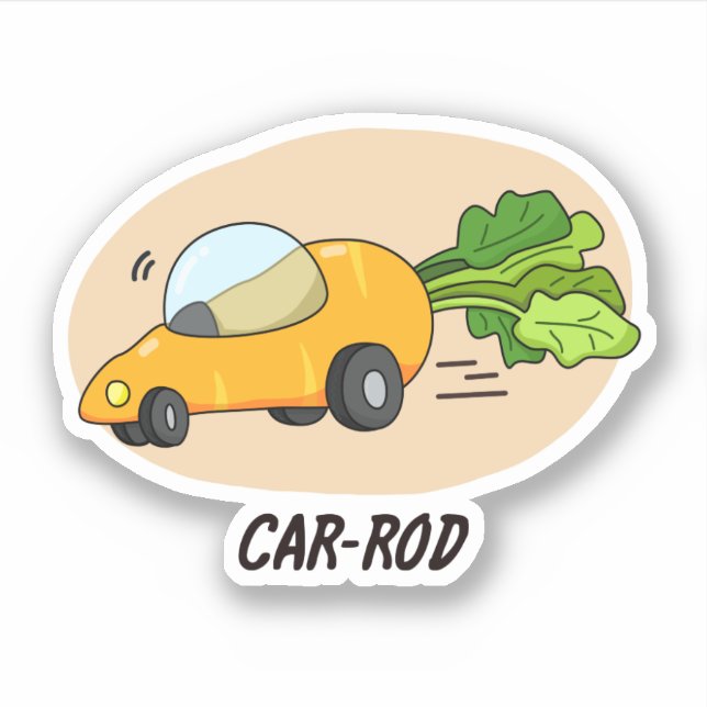 Car-rod Funny Carrot Pun  (Front)
