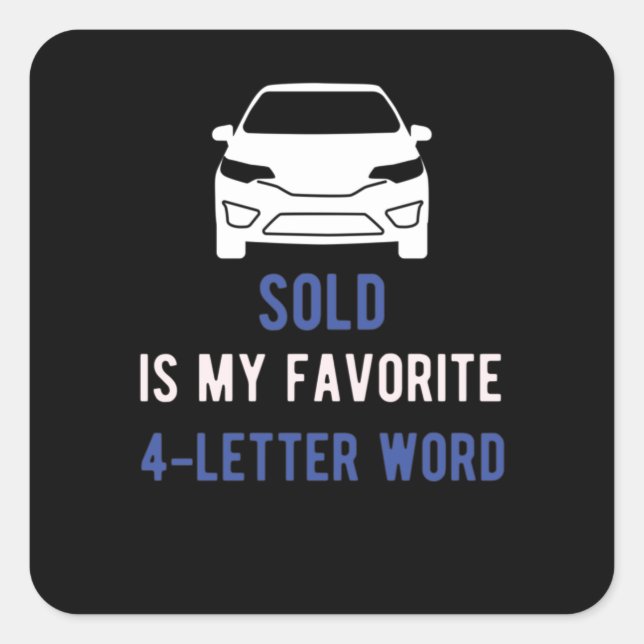 Car Salesman Gift for Auto Seller Square Sticker (Front)