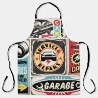 Car service and repair retro signs collection. Vin