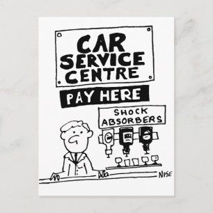 Car Service Centre Mechanics and Shock Absorbers Postcard